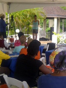 vanessa croft thompson at anguilla lit fest