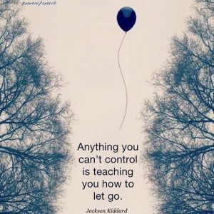 Letting Go...feels good!